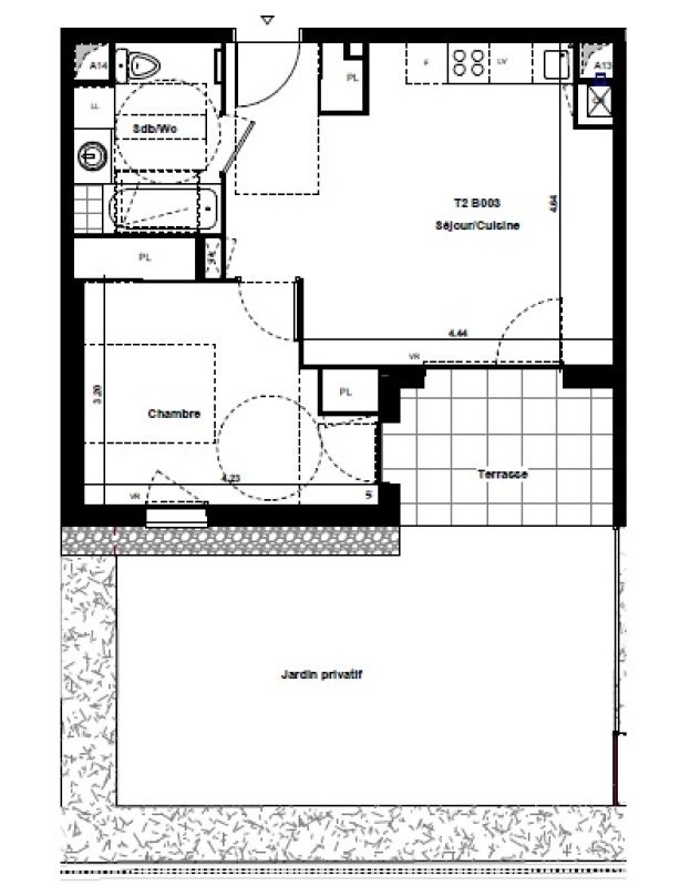 Appartement T2 – 42m² – 595€/mois