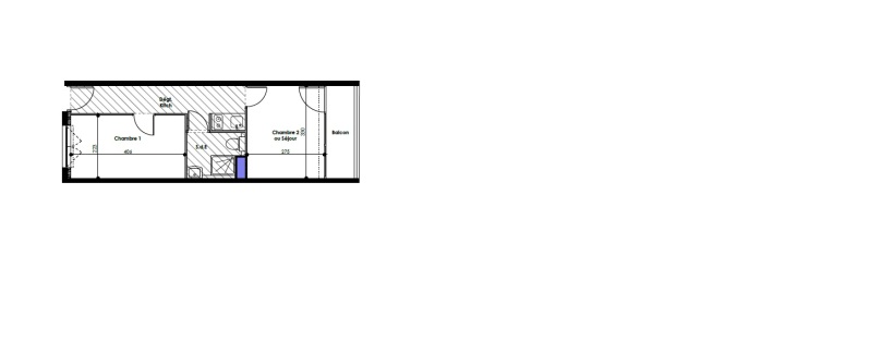Appartement T1 – 28m² – 686€/mois