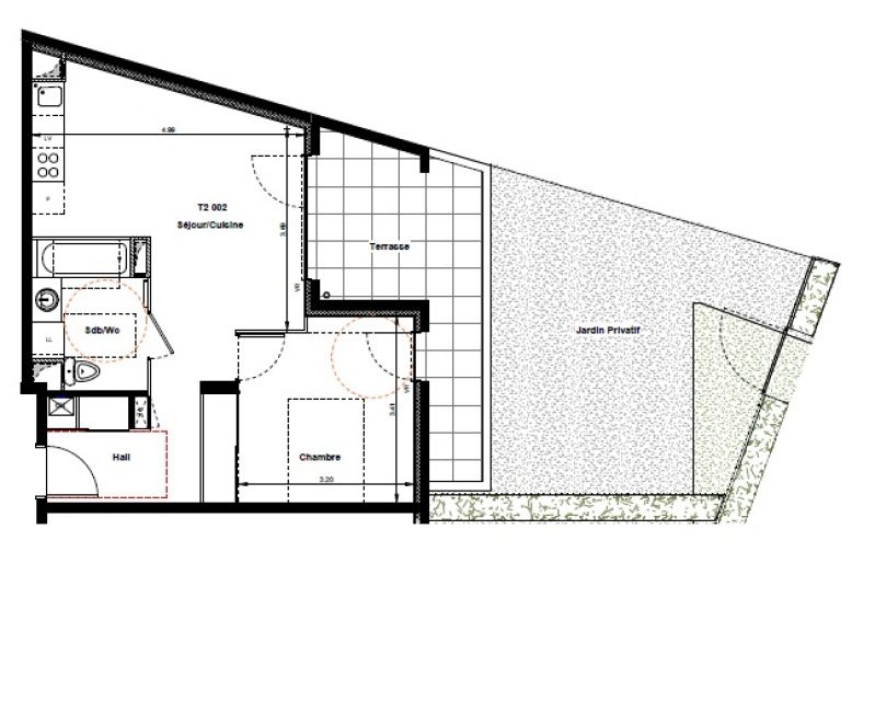 Appartement T2 – 42m² – 640€/mois
