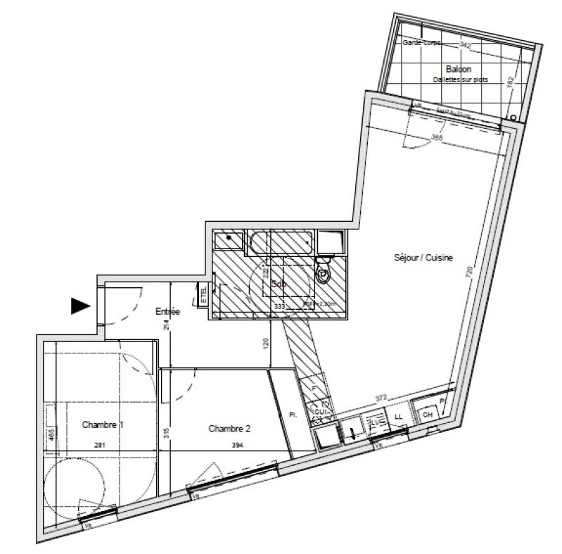 Appartement T3 – 63m² – 1 049€/mois