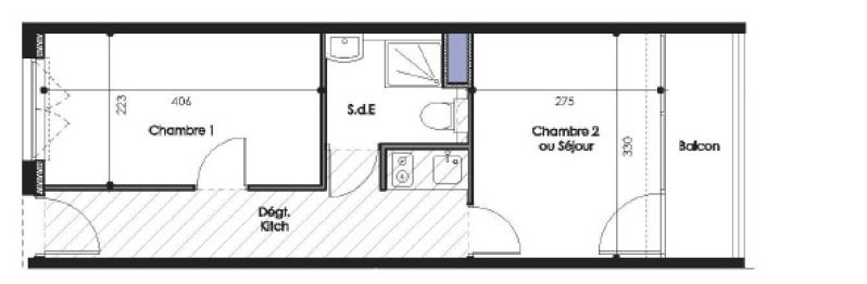 Appartement T1 – 28m² – 644€/mois