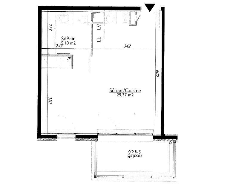 Appartement T1 – 34m² – 694€/mois