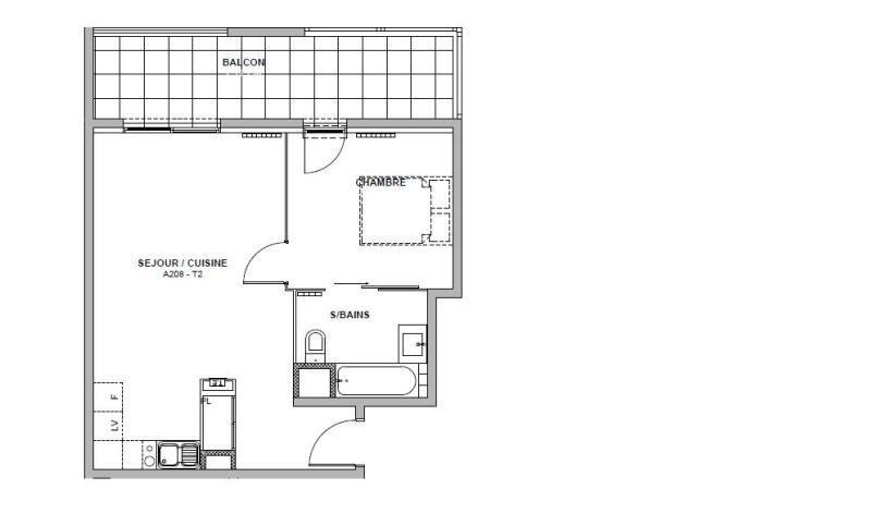 Appartement T2 – 45m² – 574€/mois