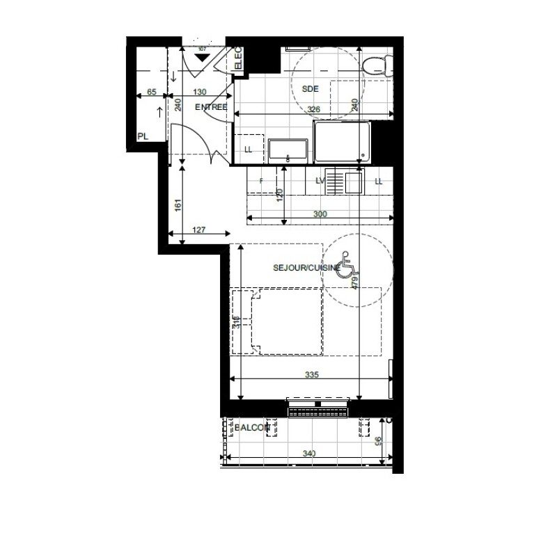 Appartement Studio – 29m² – 880€/mois