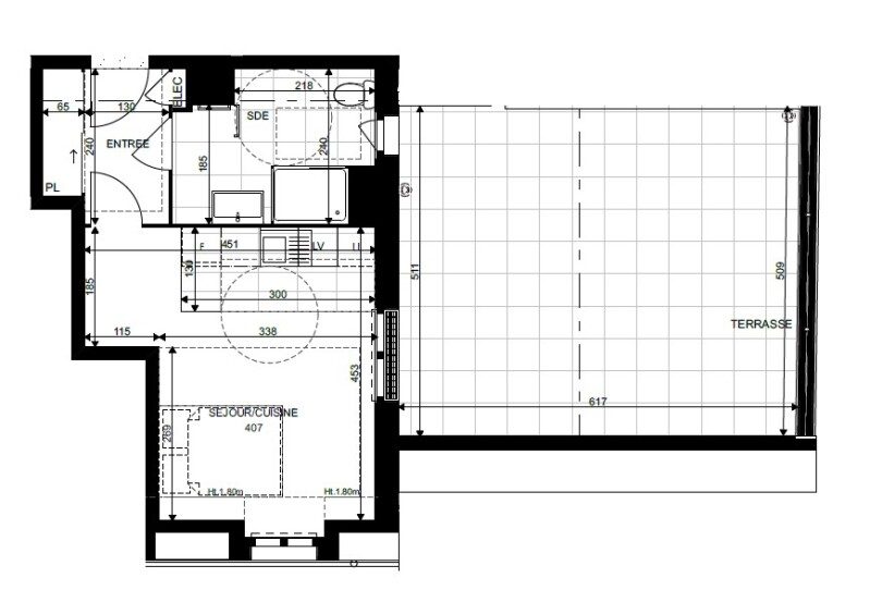 Appartement T1 – 27m² – 900€/mois