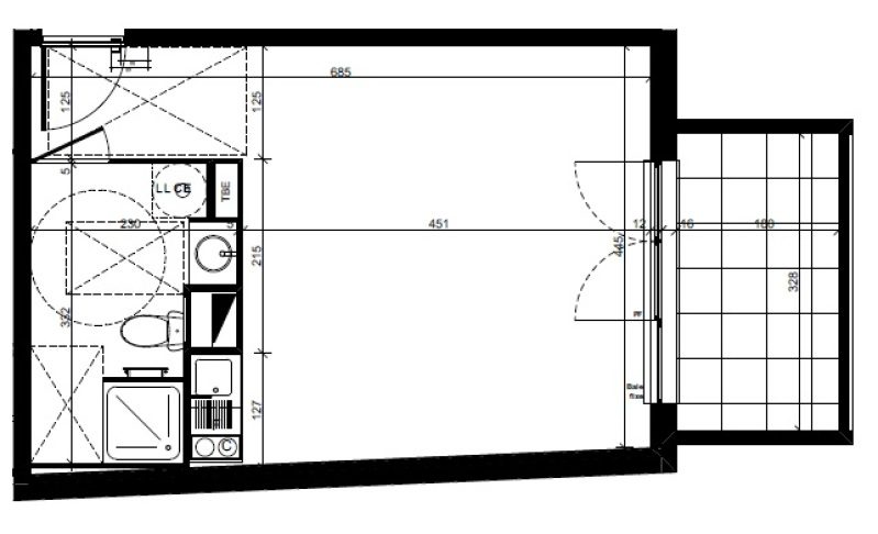 Appartement T1 – 30m² – 612€/mois